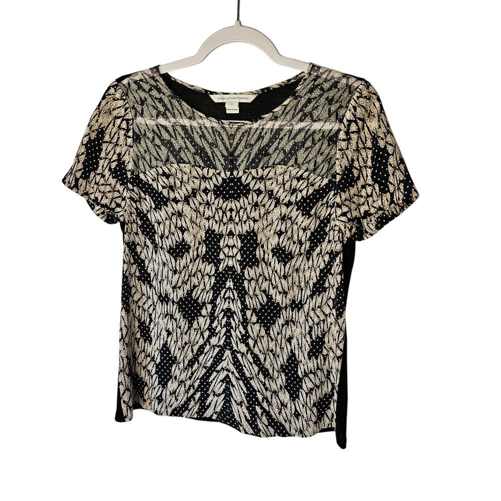 Diane‎ von Furstenberg Women's Sheer Top Size 4